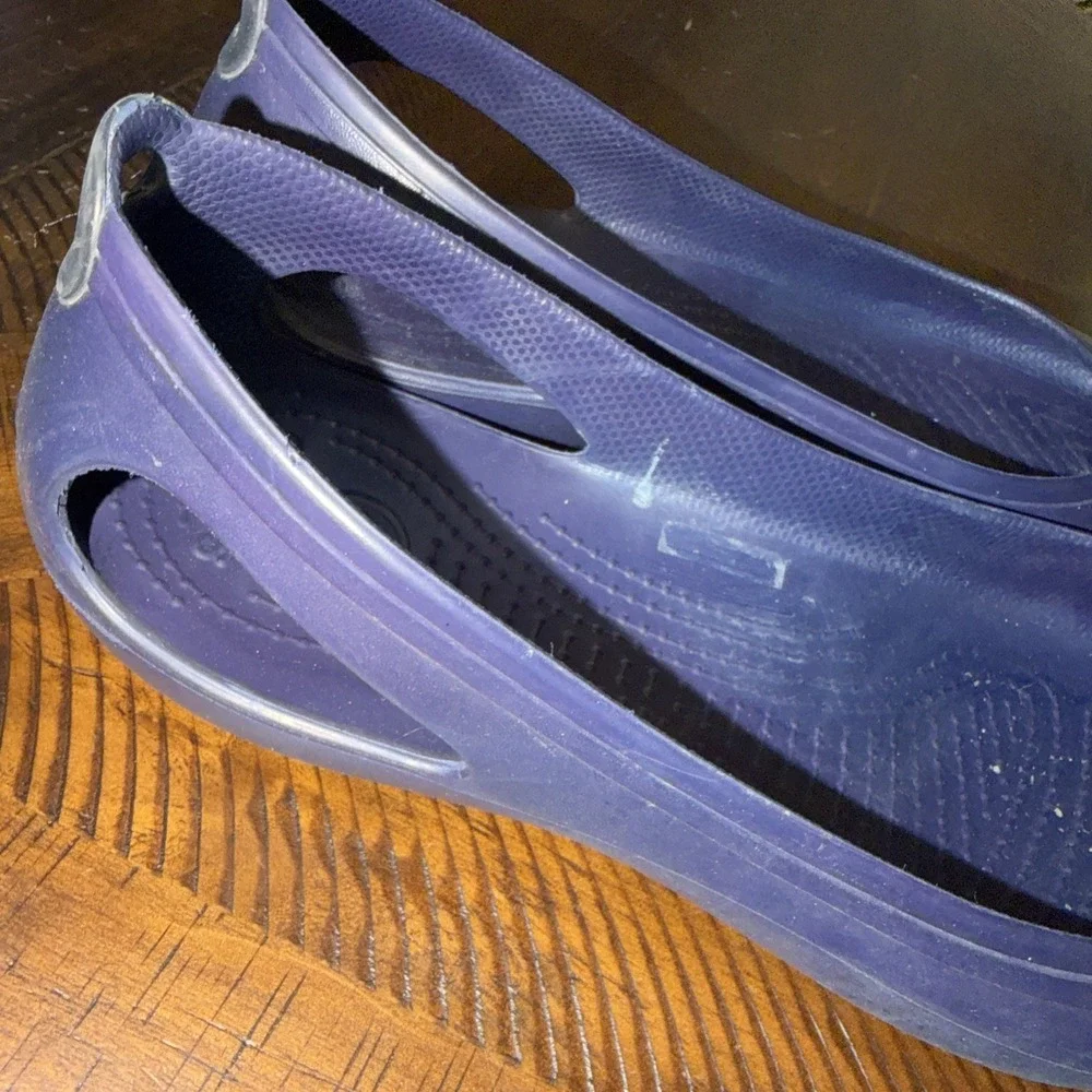 Crocs Kadee Flats Women's Size 11 Navy Blue Beach Summer Resortwear